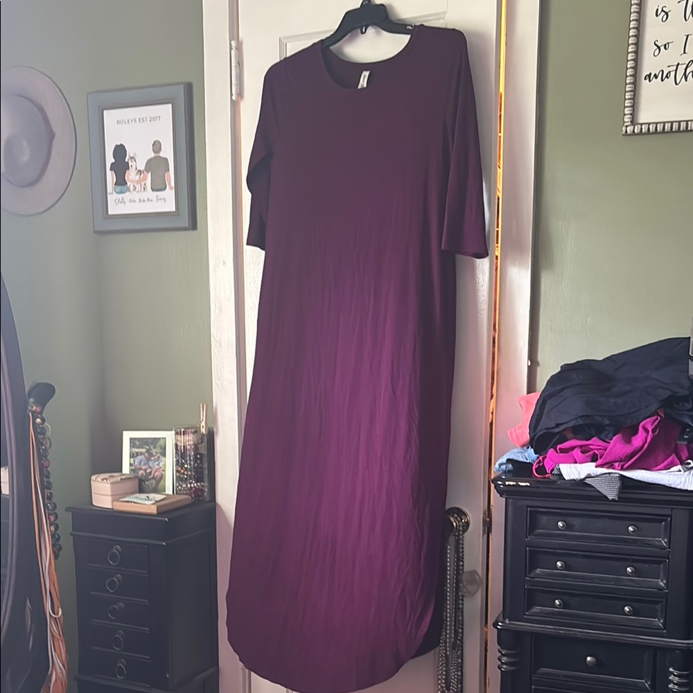 Zenana Outfitters Long Sleeve Purple Dress